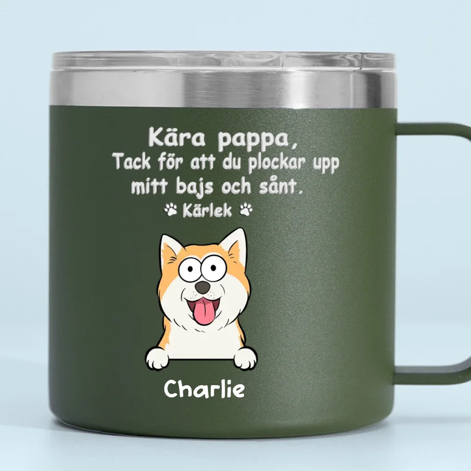 Mugg i rostfritt stål med tryck - Gåvor till djurägare och djurälskare