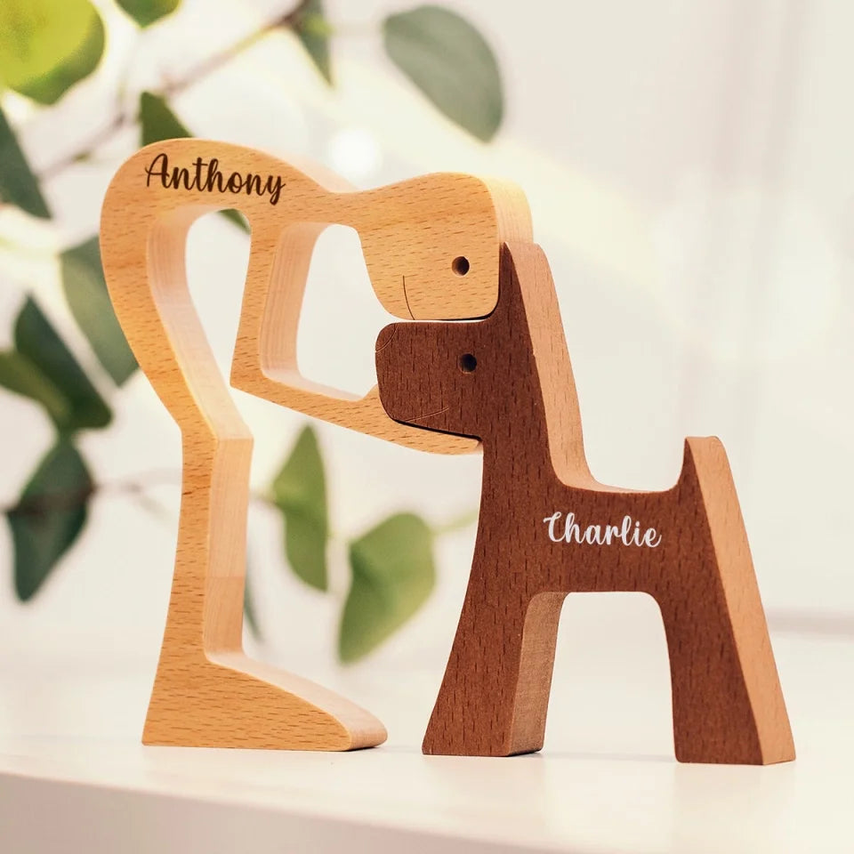 Personalized Custom Wooden Pet Carvings - The Love_